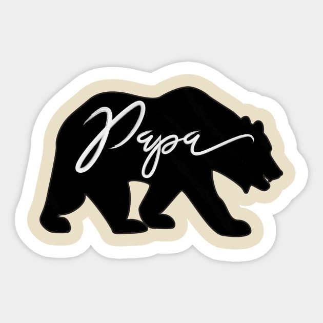 Cool Papa bear t-shirt Sticker by happinessinatee